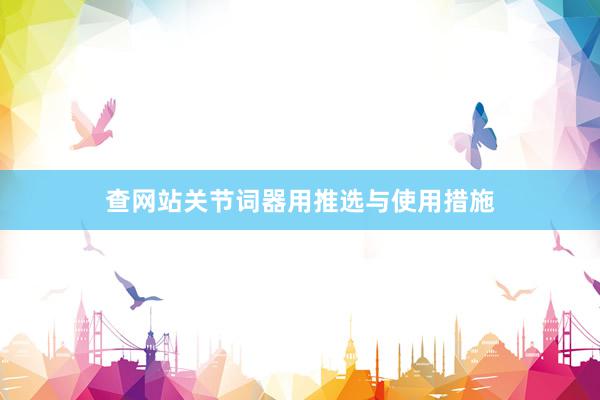 查网站关节词器用推选与使用措施